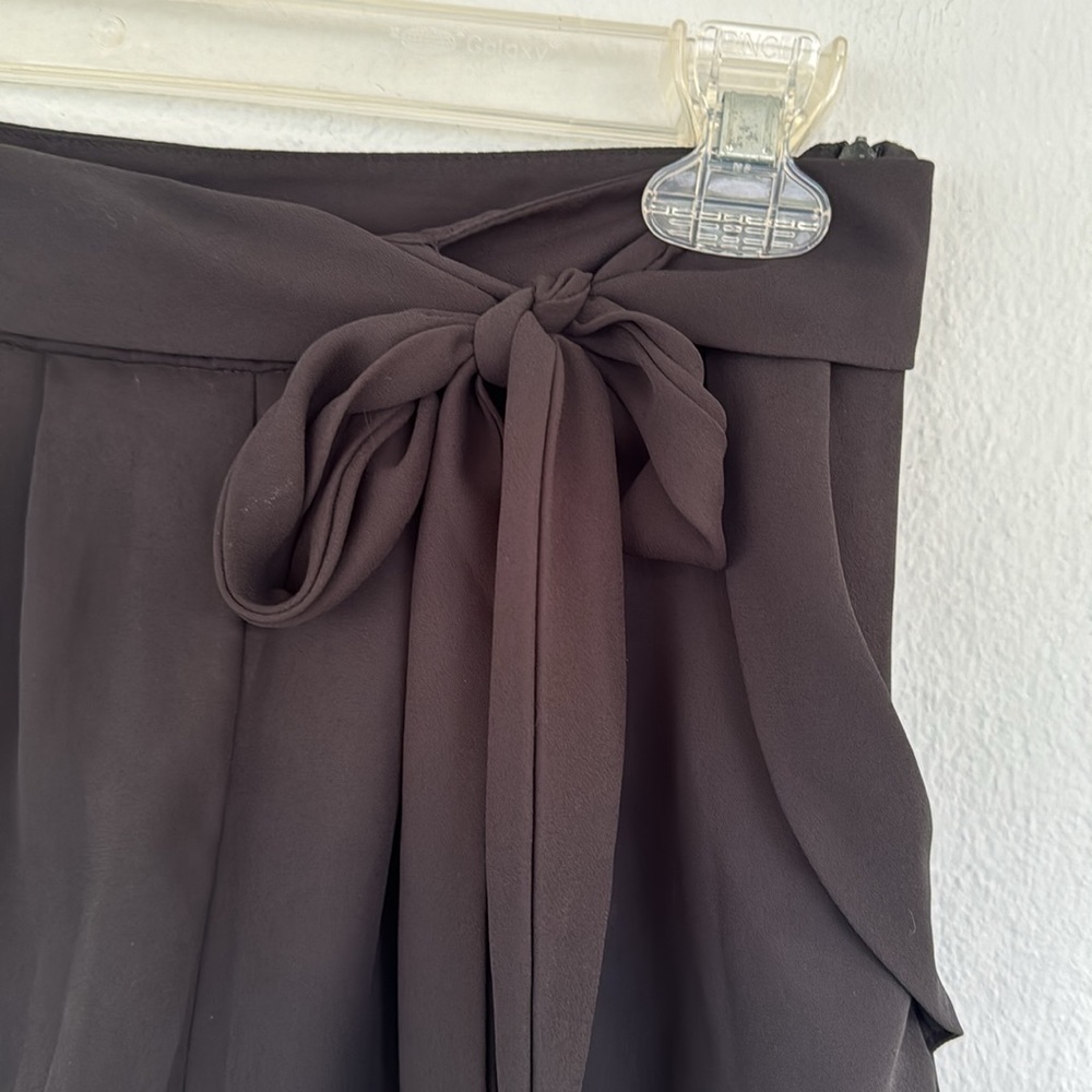 Monteau black high rise tie waist chiffon pocket shorts size medium - Picture 3 of 8